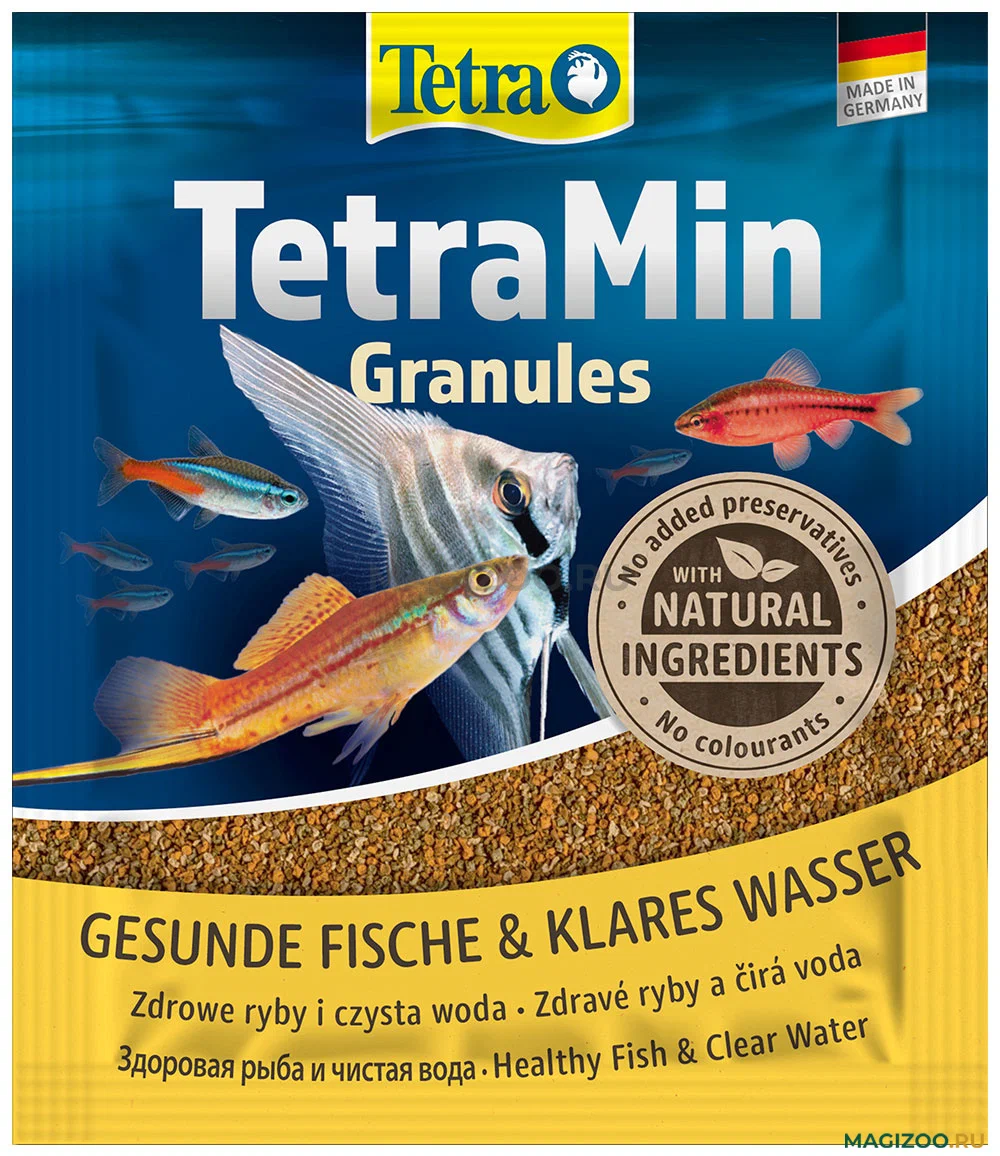 TETRAMIN GRANULES корм гранулы для всех видов рыб (15 гр)